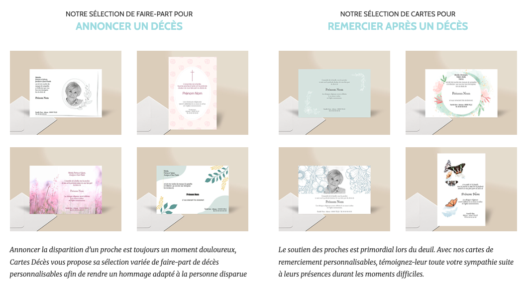 Remercier après un décès