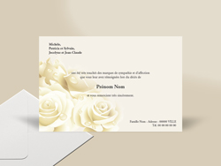 Carte Bouquet de roses blanches